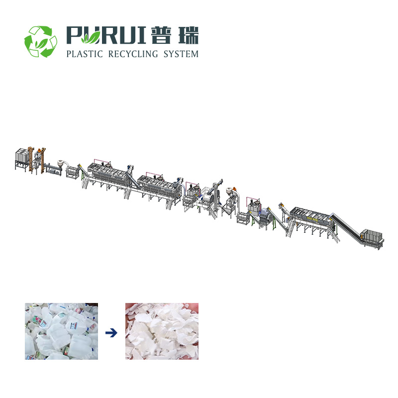 HDPE牛奶瓶回收清洗線